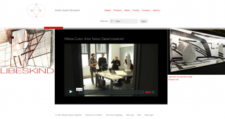 Screenshot of Studio Daniel Libeskind website